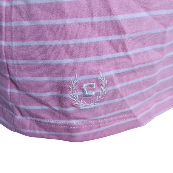 NWT XL Women's Chaps Tank Top Pink White Striped Camisole Chaps Monterey - Picture 3 of 7
